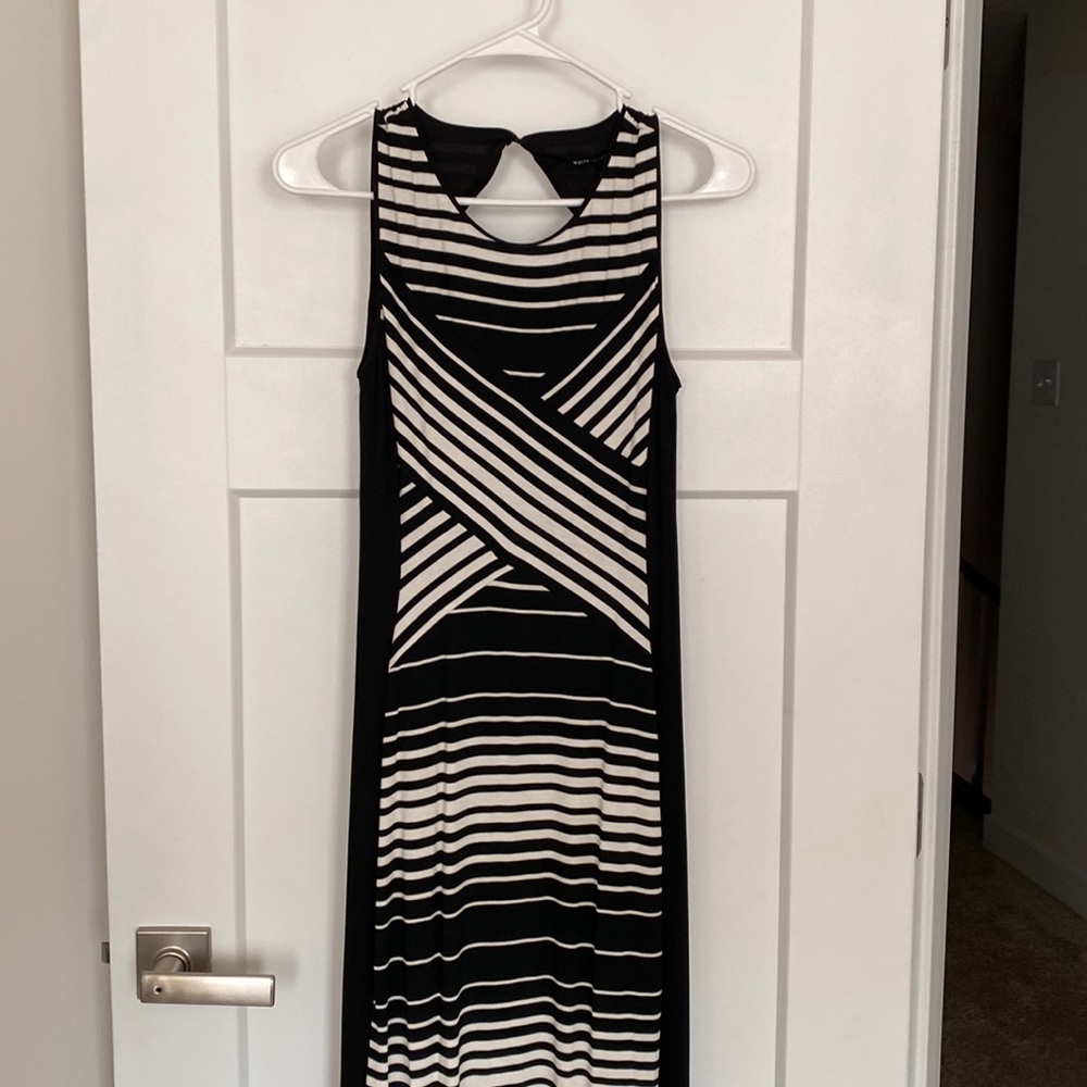 WHBM Black and White XS Maxi Dress